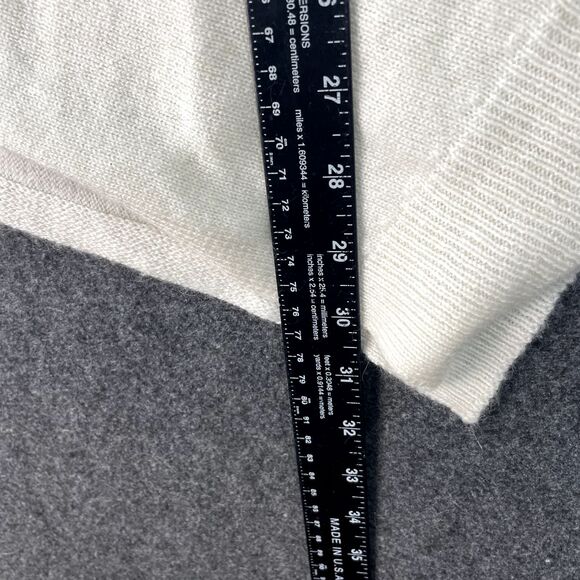 Alice Olivia Base Sweater Extra Small White Wool Angora Color Block Asymmetrical - Picture 5 of 8